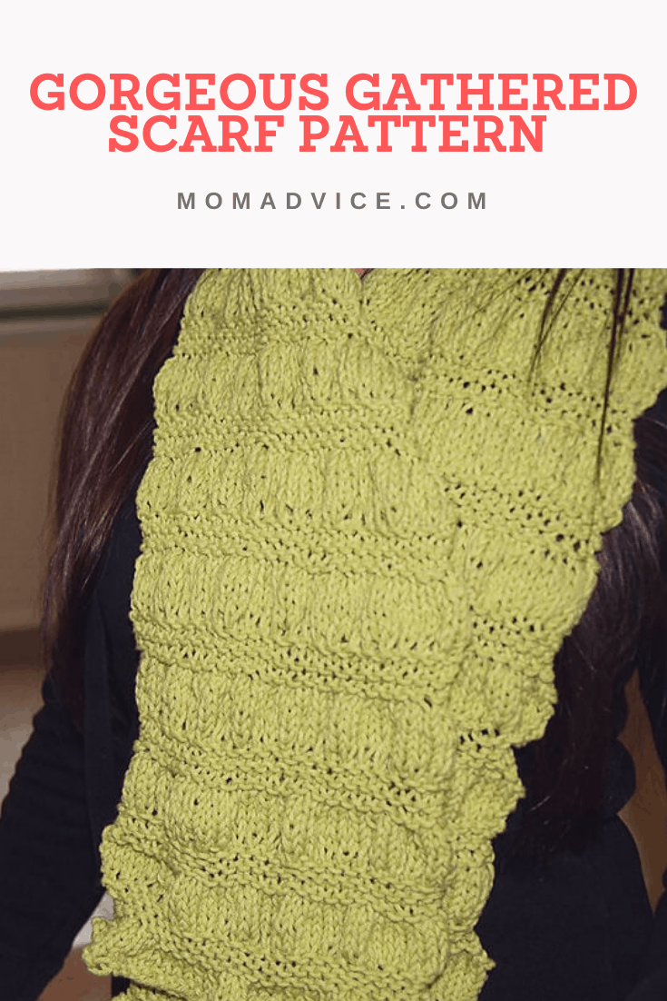 How to Knit a Gorgeous Gathered Scarf Pattern from MomAdvice.com