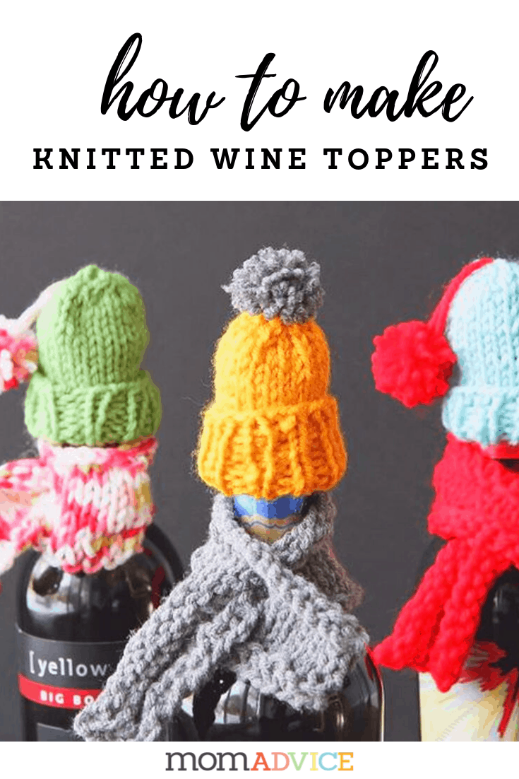 How to Make Knitted Wine Toppers from MomAdvice.com