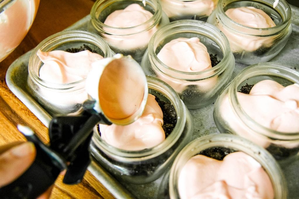 No-Bake Peppermint Cheesecake Jars from MomAdvice.com