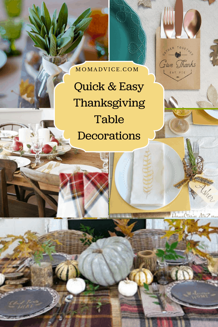 Last minute Thanksgiving tablescape ideas from MomAdvice.com