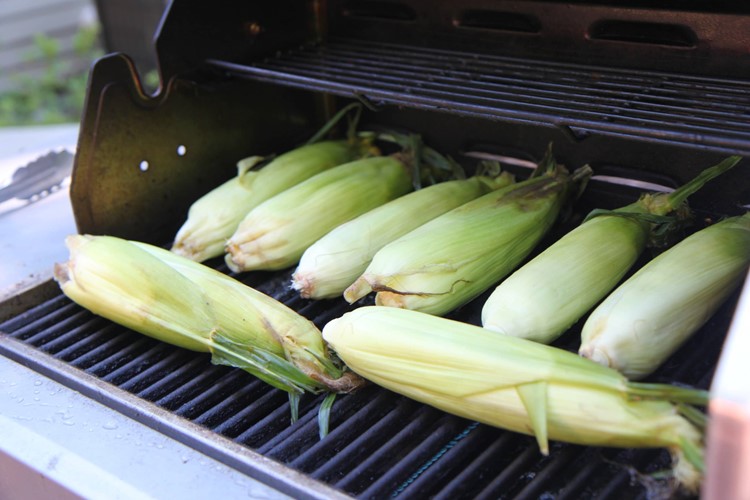 Corn in Husks On Grill