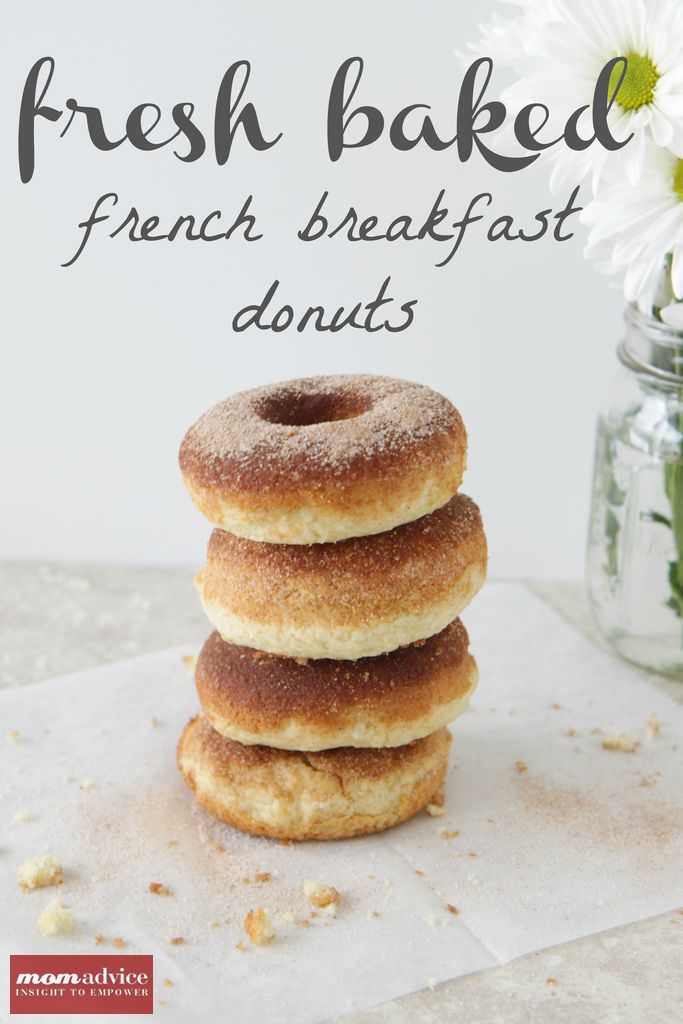 Fresh Baked French Breakfast Donuts from MomAdvice.com