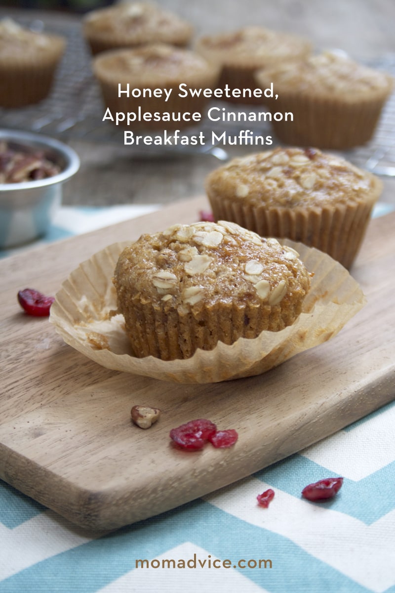 Applesauce Cinnamon Breakfast Muffins 
