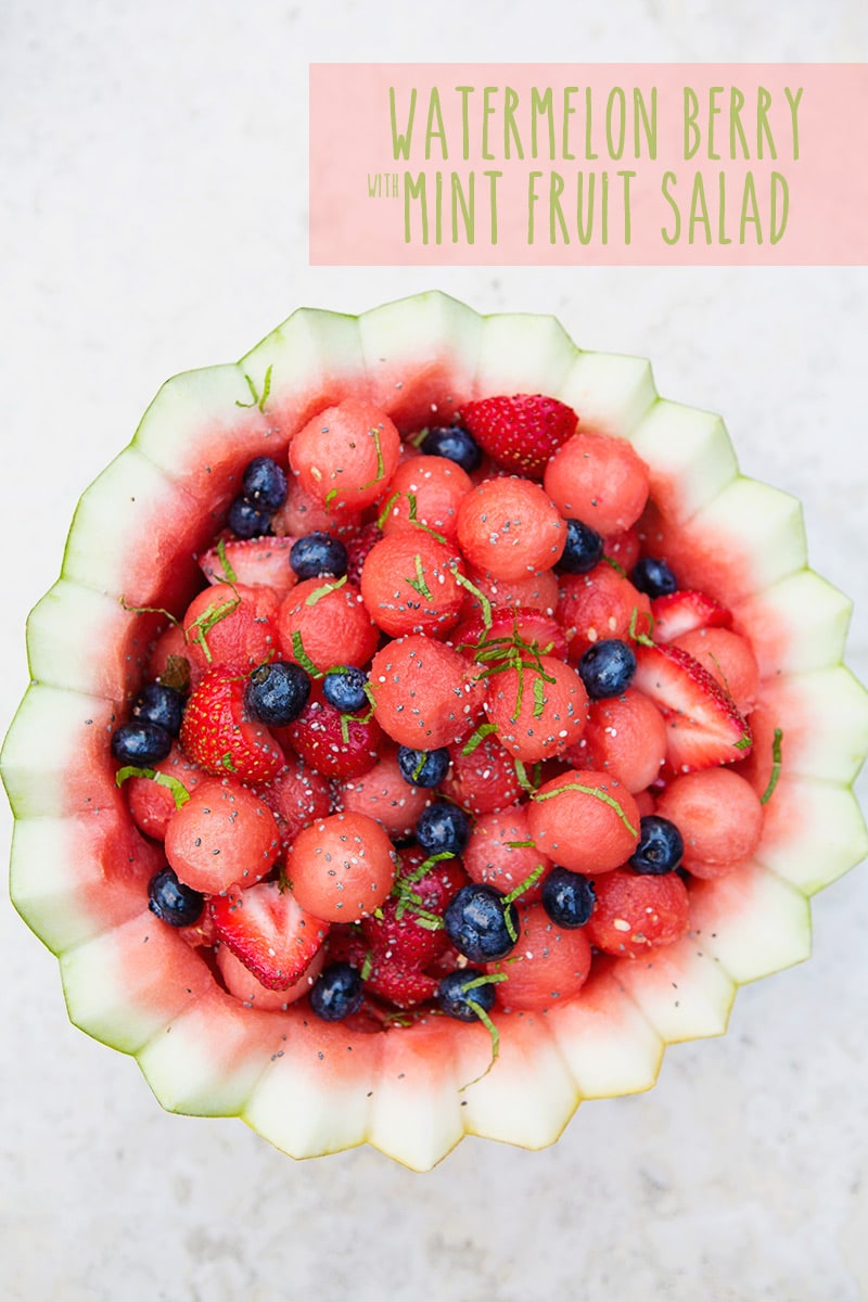 Mint Watermelon Berry Fruit Salad from MomAdvice.com