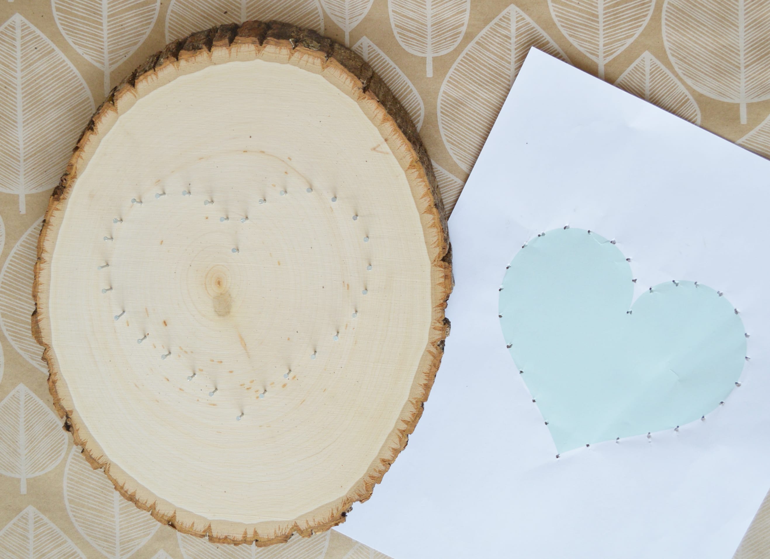 DIY Heart String Art on Wood with a Free Template - MomAdvice
