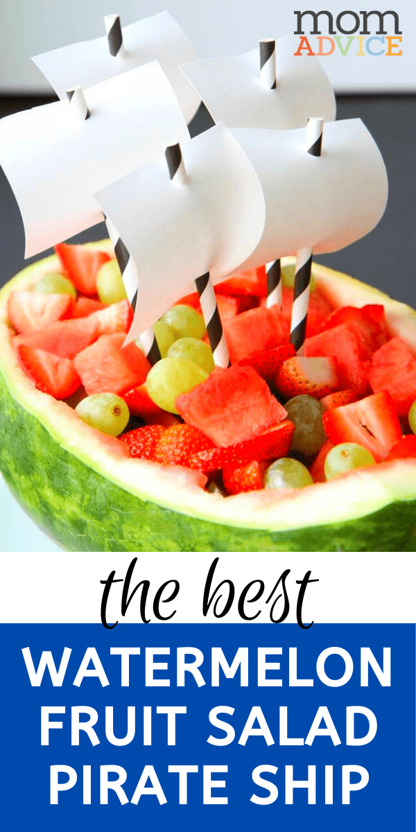 Watermelon Fruit Salad Pirate Ship from MomAdvice.com