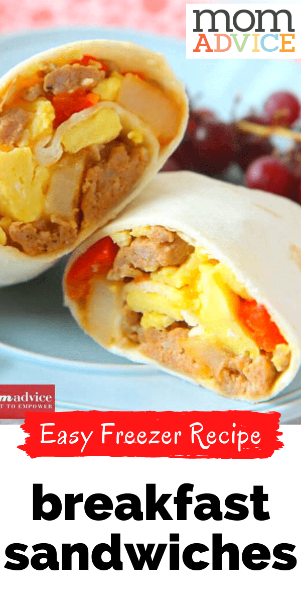 Make ahead and freeze this easy breakfast burritos from MomAdvice.com