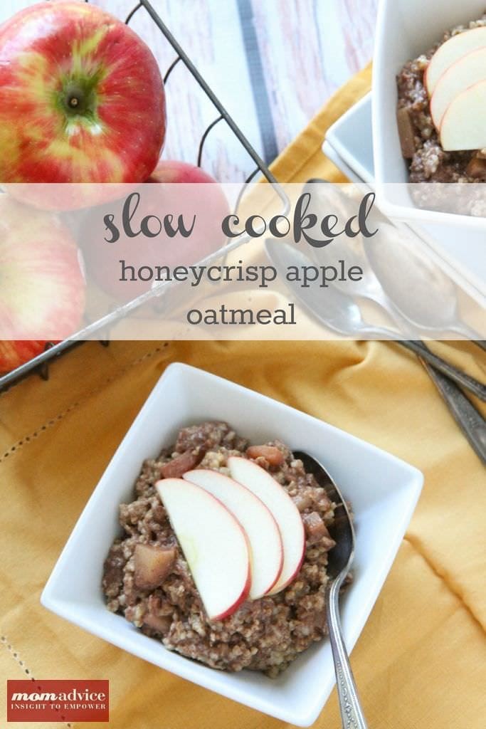 Slow Cooked Honeycrisp Apple Oatmeal from MomAdvice.com