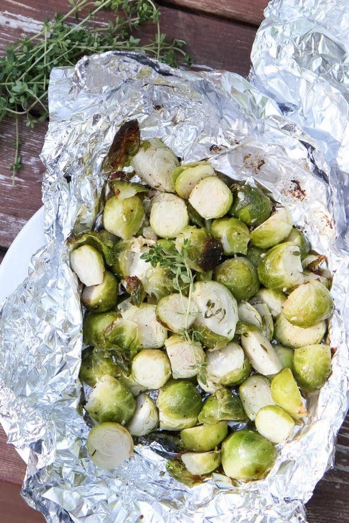 Grilled brussels sprouts