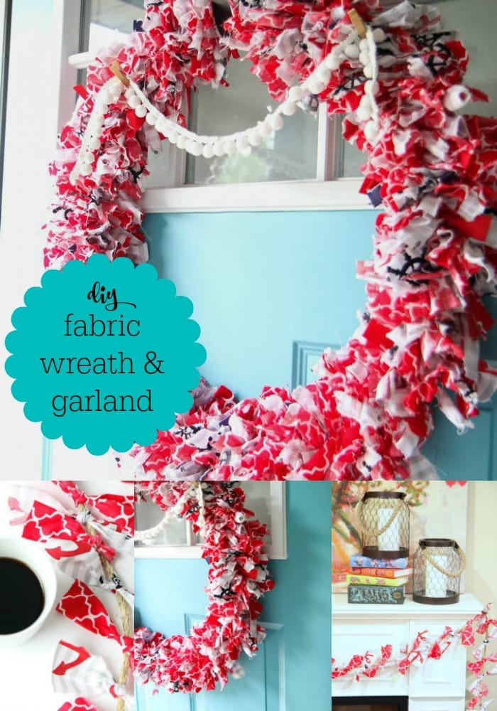 How to Make a Fabric Wreath and Garland