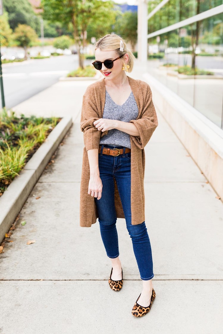 how to style a long cardigan