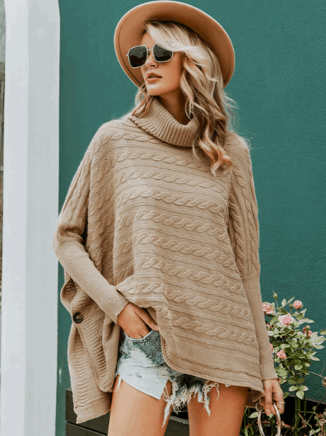 cable knit cape