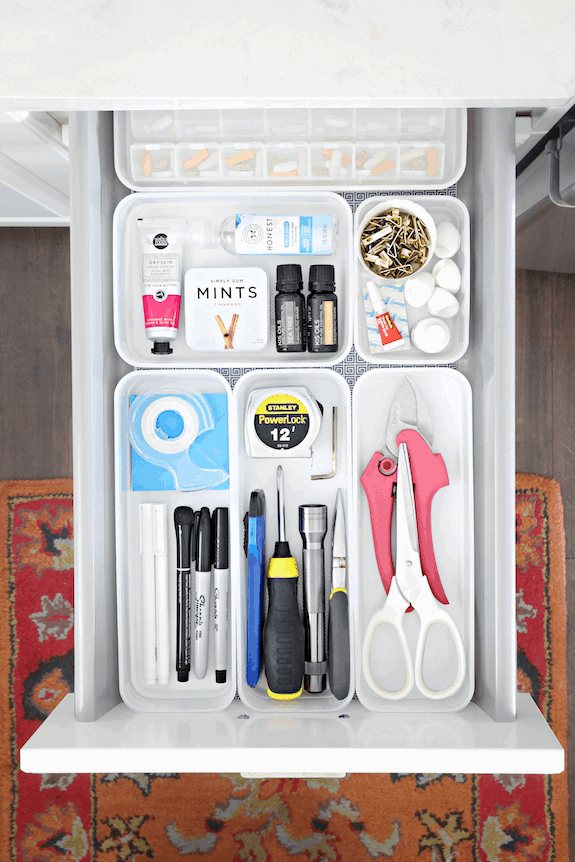 organized nightstand