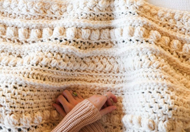 Wintertide Stitch Sampler Crochet Blanket