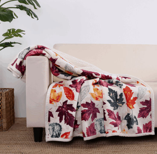 autumn sherpa throw