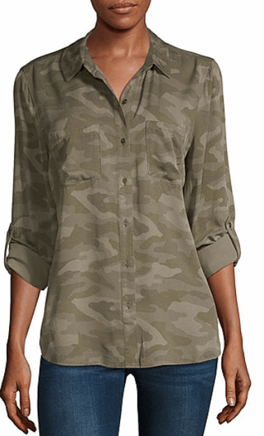 long sleeve button front shirt