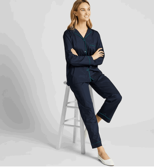 soft stretch long sleeve pajamas