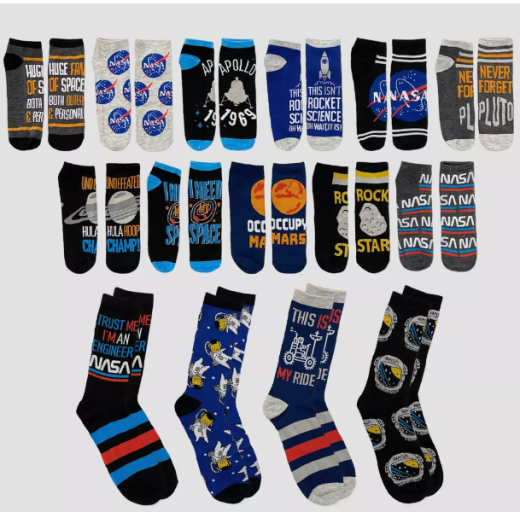 NASA Socks Christmas Advent Countdown