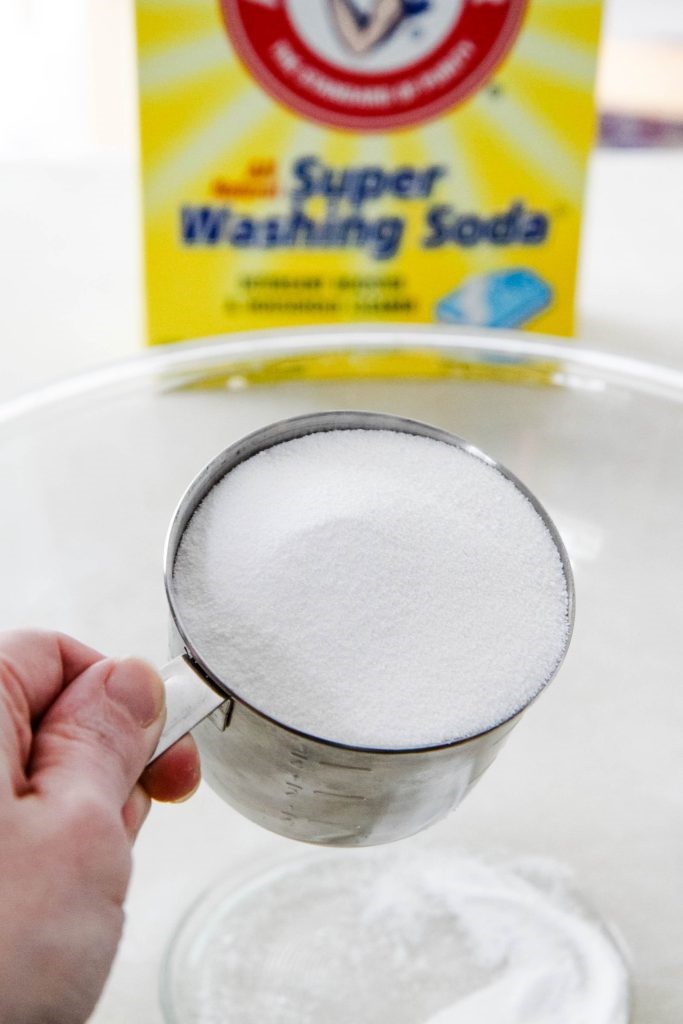 How to Make Homemade Laundry Detergent (A Picture Tutorial)- Pouring Washing Soda